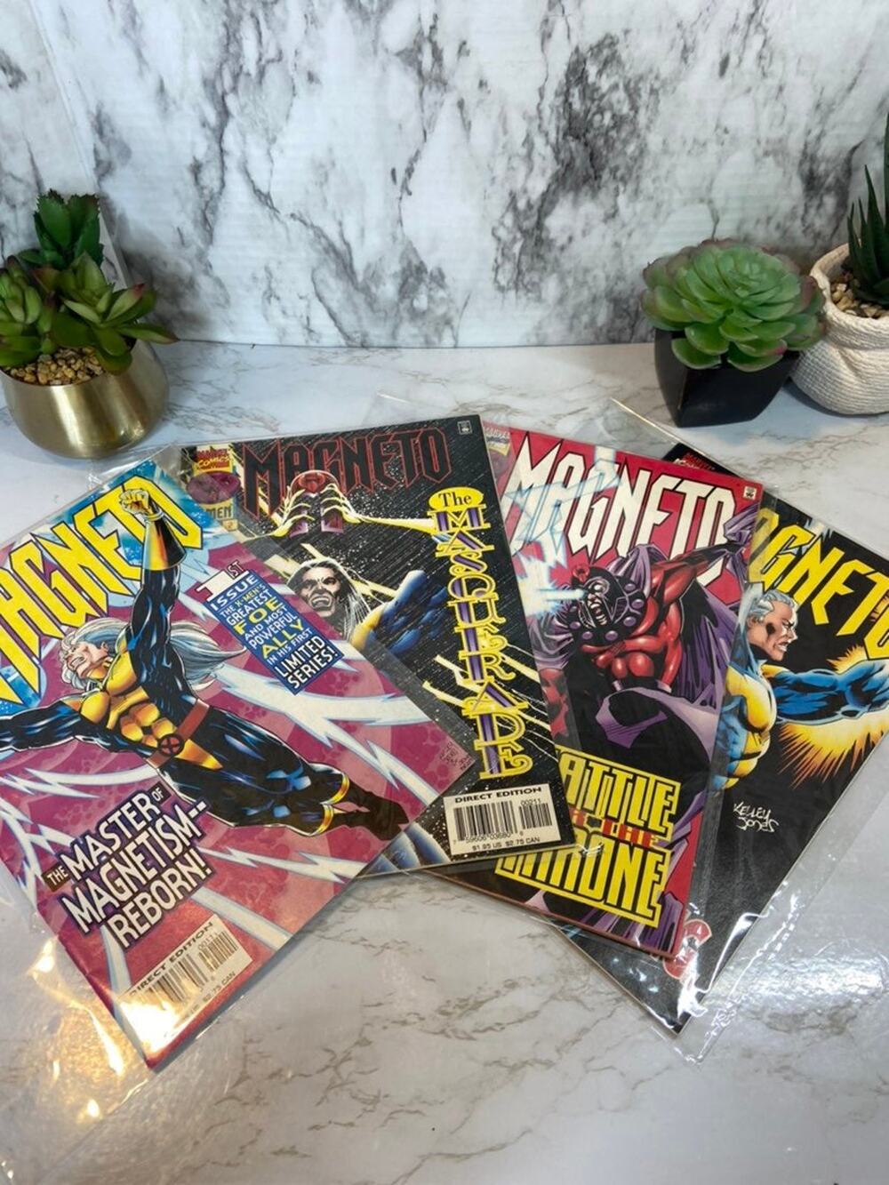 Vintage bundle of 4 Magneto Comics 1996-1997 Consecutive Releases